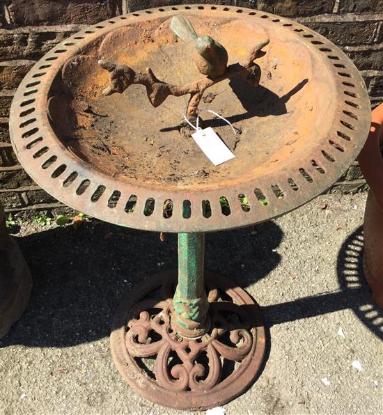 Cast iron bird bath